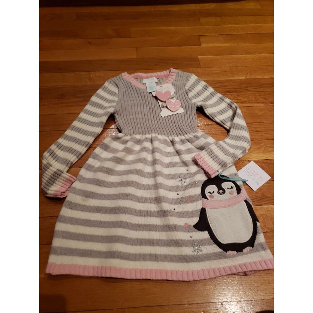 Maggie & Zoe 4 piece Sweater dress set size 5-6 - Picture 2 of 3